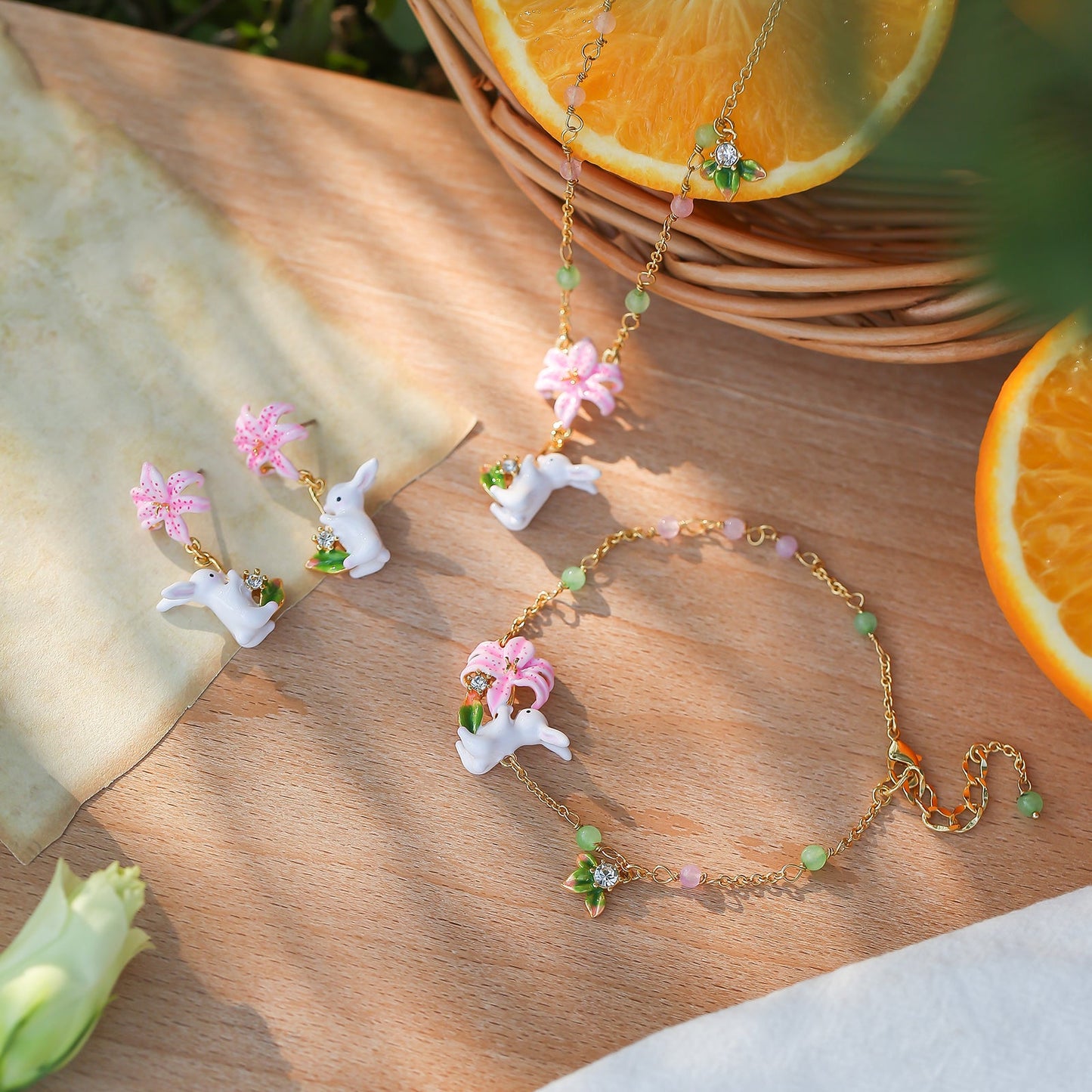 Lily Rabbit Necklace