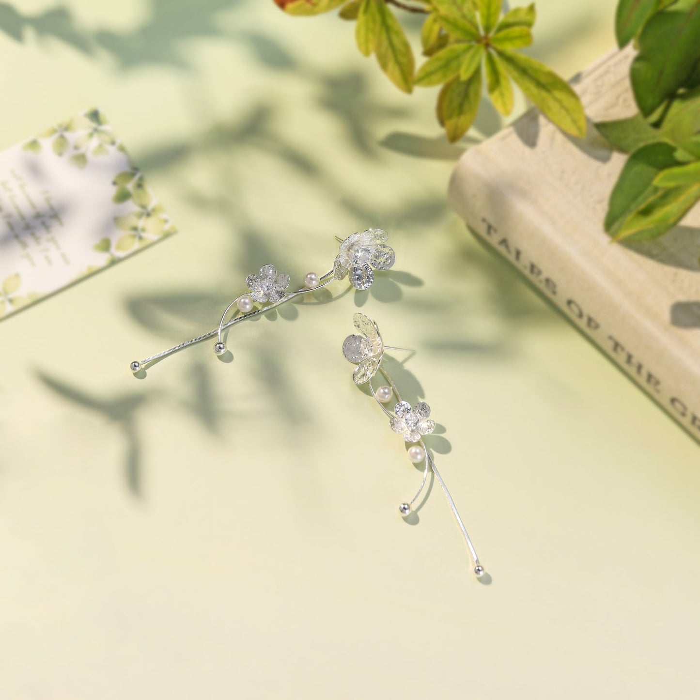 Flowers Tassel Earrings