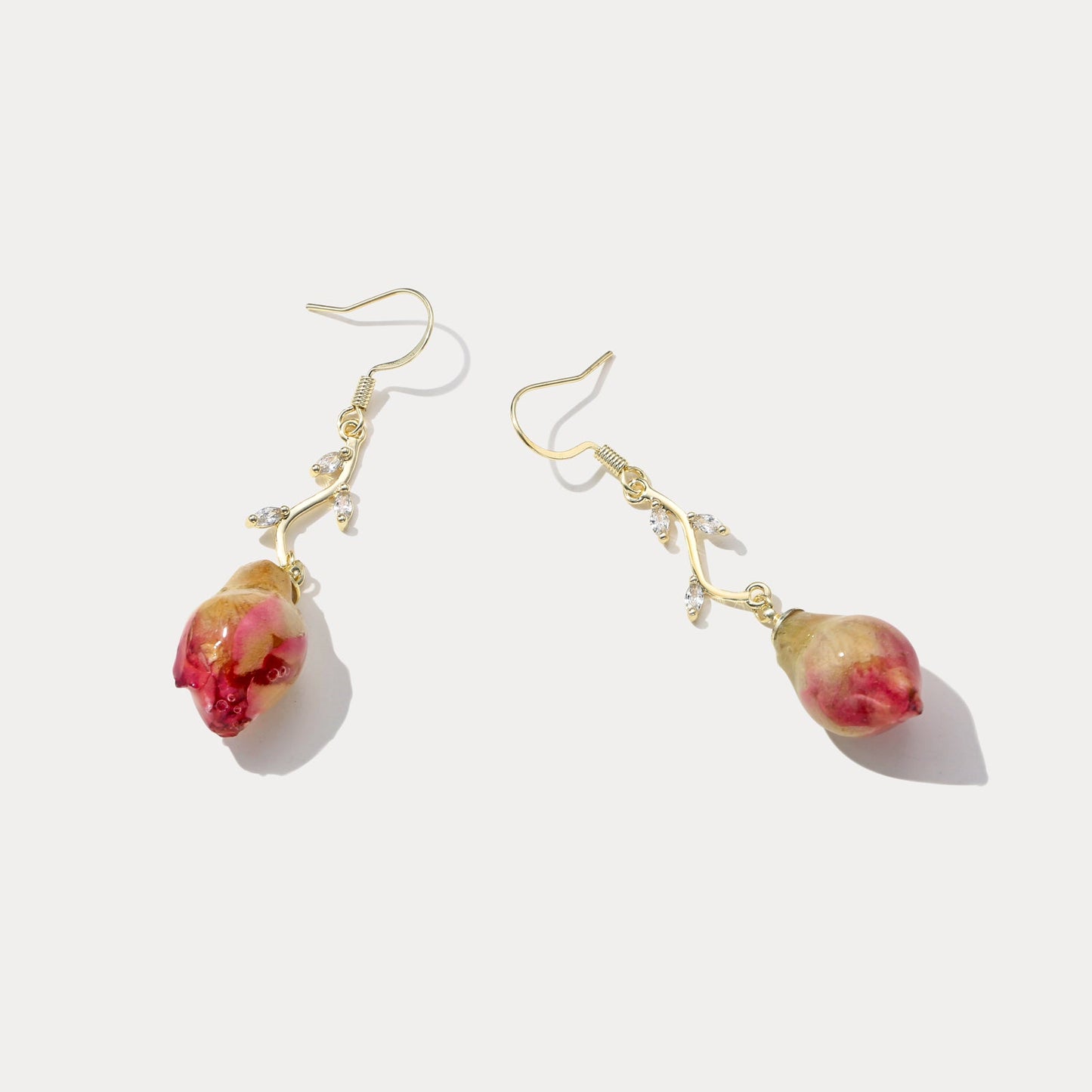Dried Rose Earrings