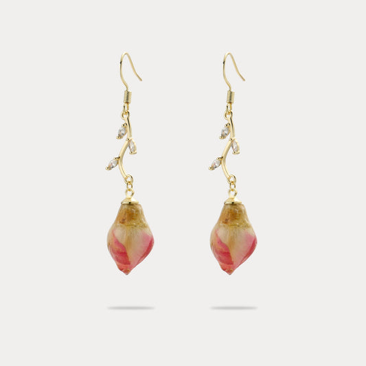 Dried Rose Earrings