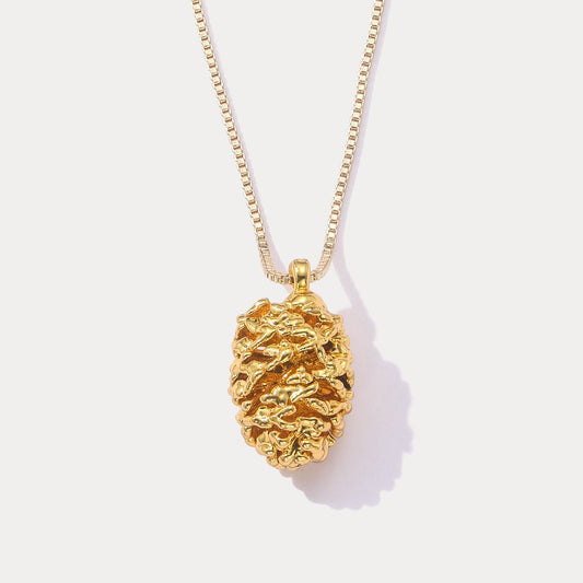 Gold Pinecone Necklace