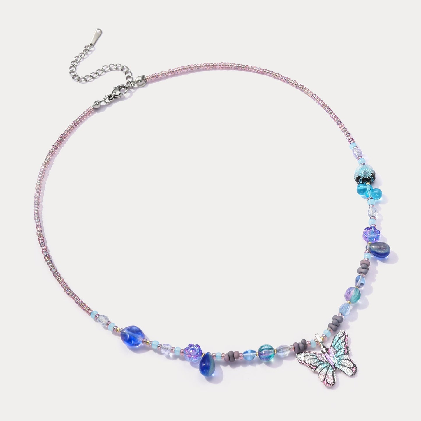 Czech Bead Butterfly Necklace
