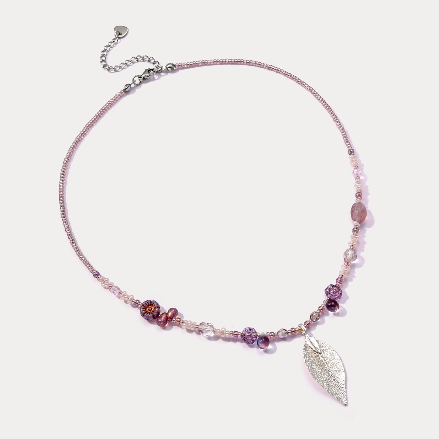 Vintage Silver Leaf Necklace