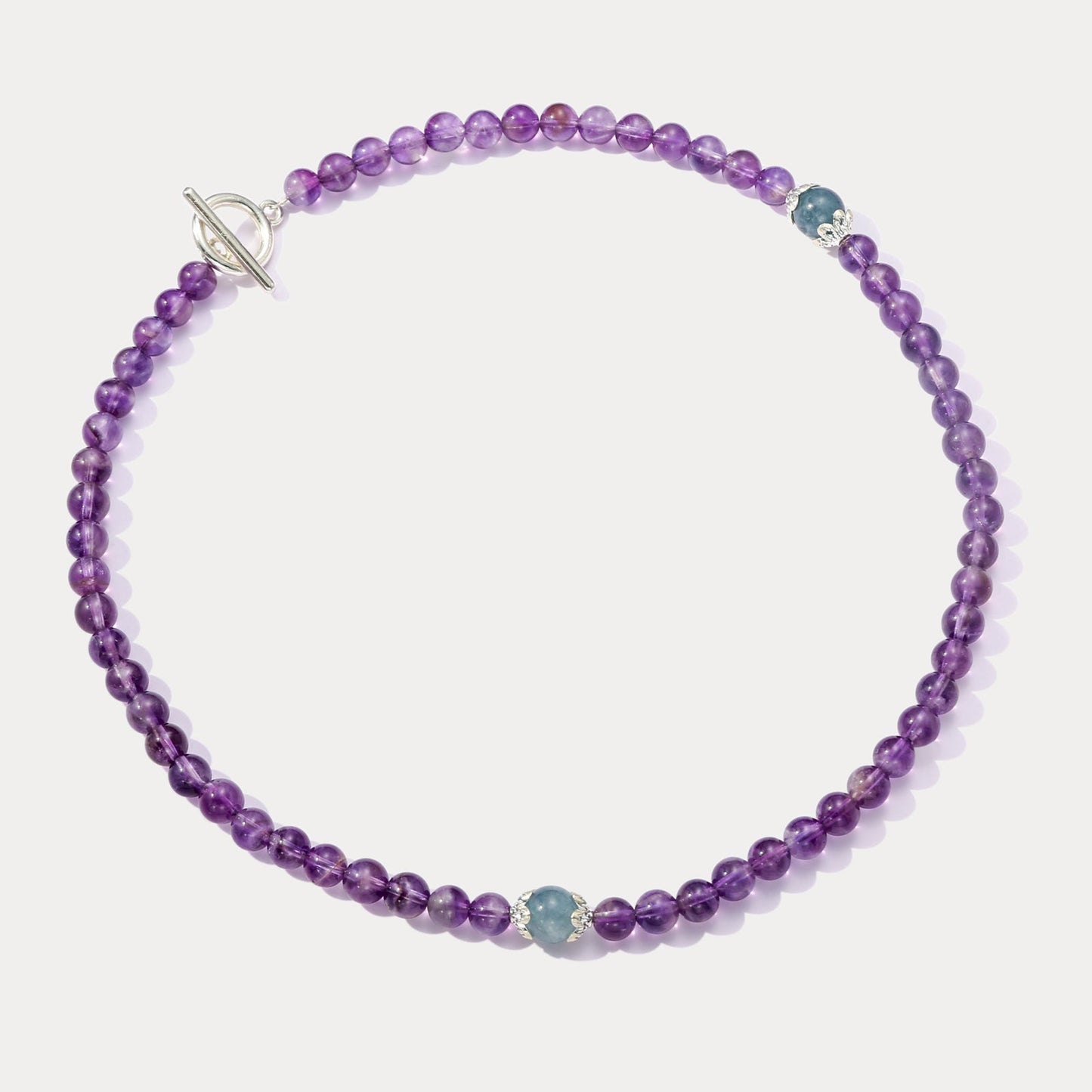 Amethyst Aquamarine Necklace
