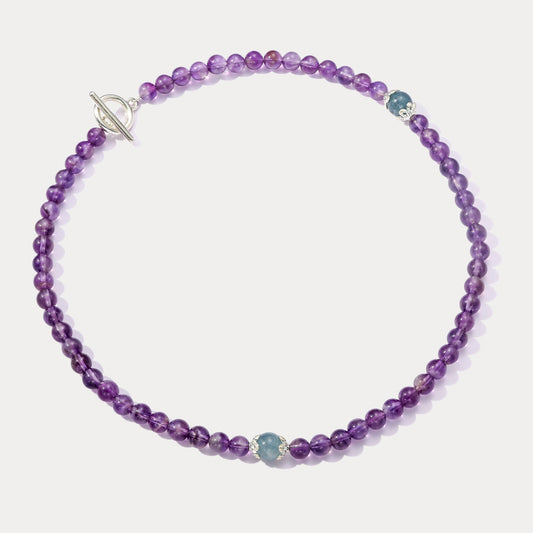 Amethyst Aquamarine Necklace