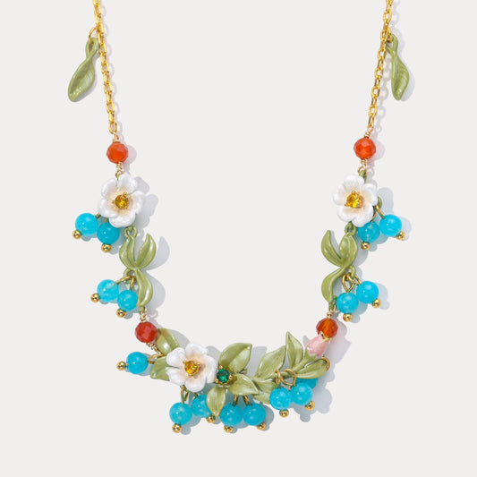 Blueberry Flower Necklace