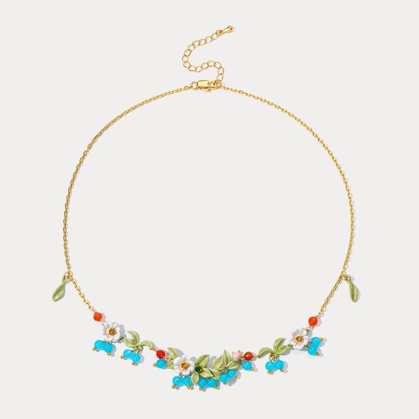 Blueberry Flower Necklace