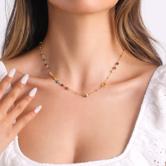 Rainbow Station Beaded Necklace