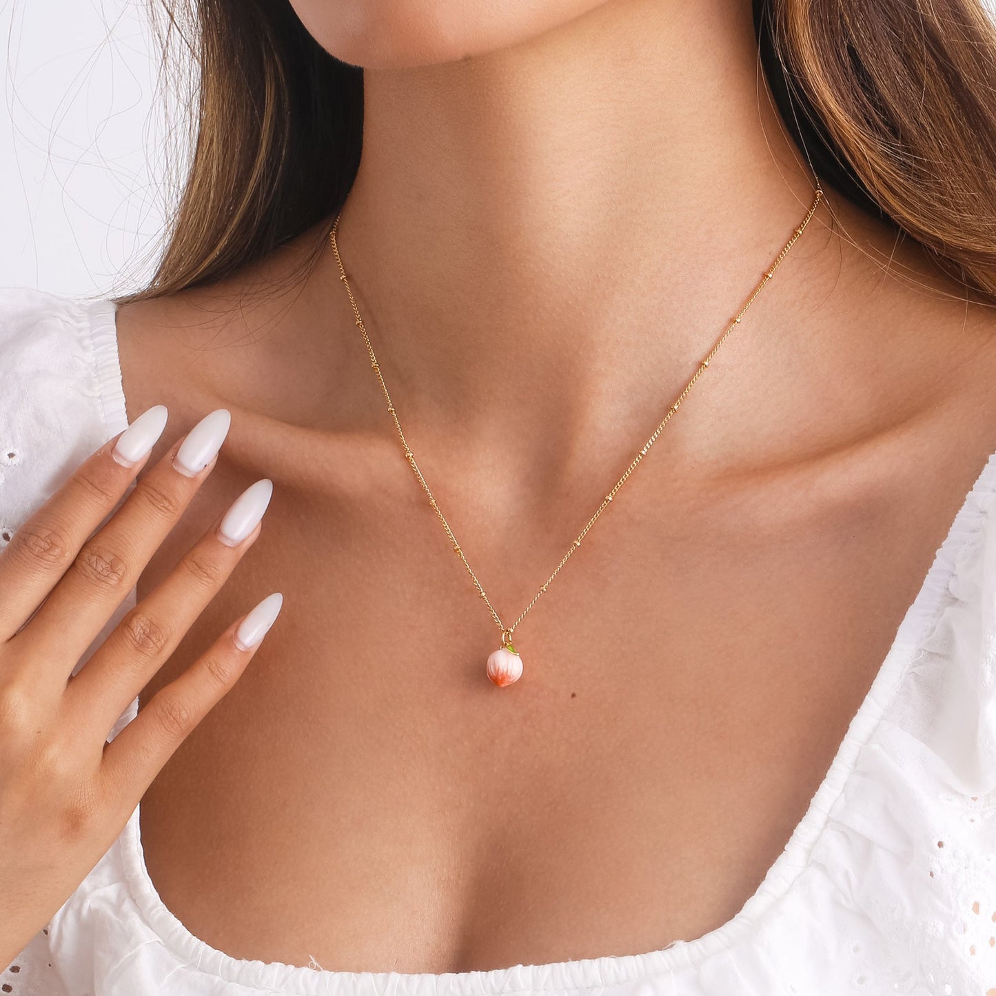 Peach Necklace