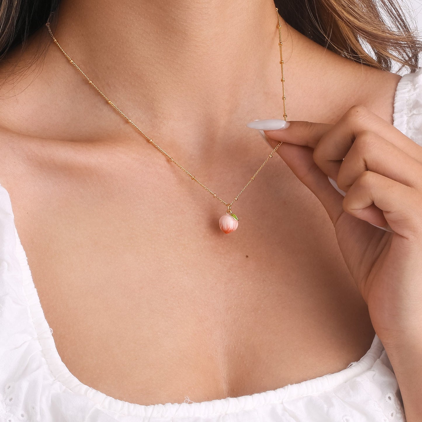 Peach Necklace