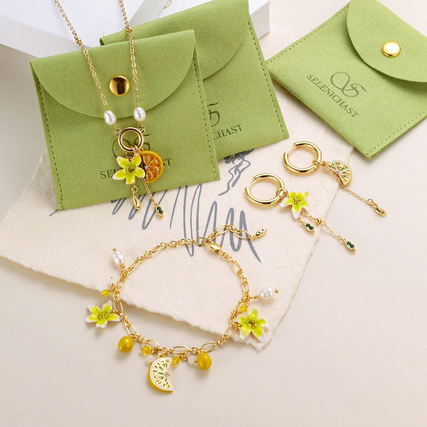 Lemon Flower Necklace