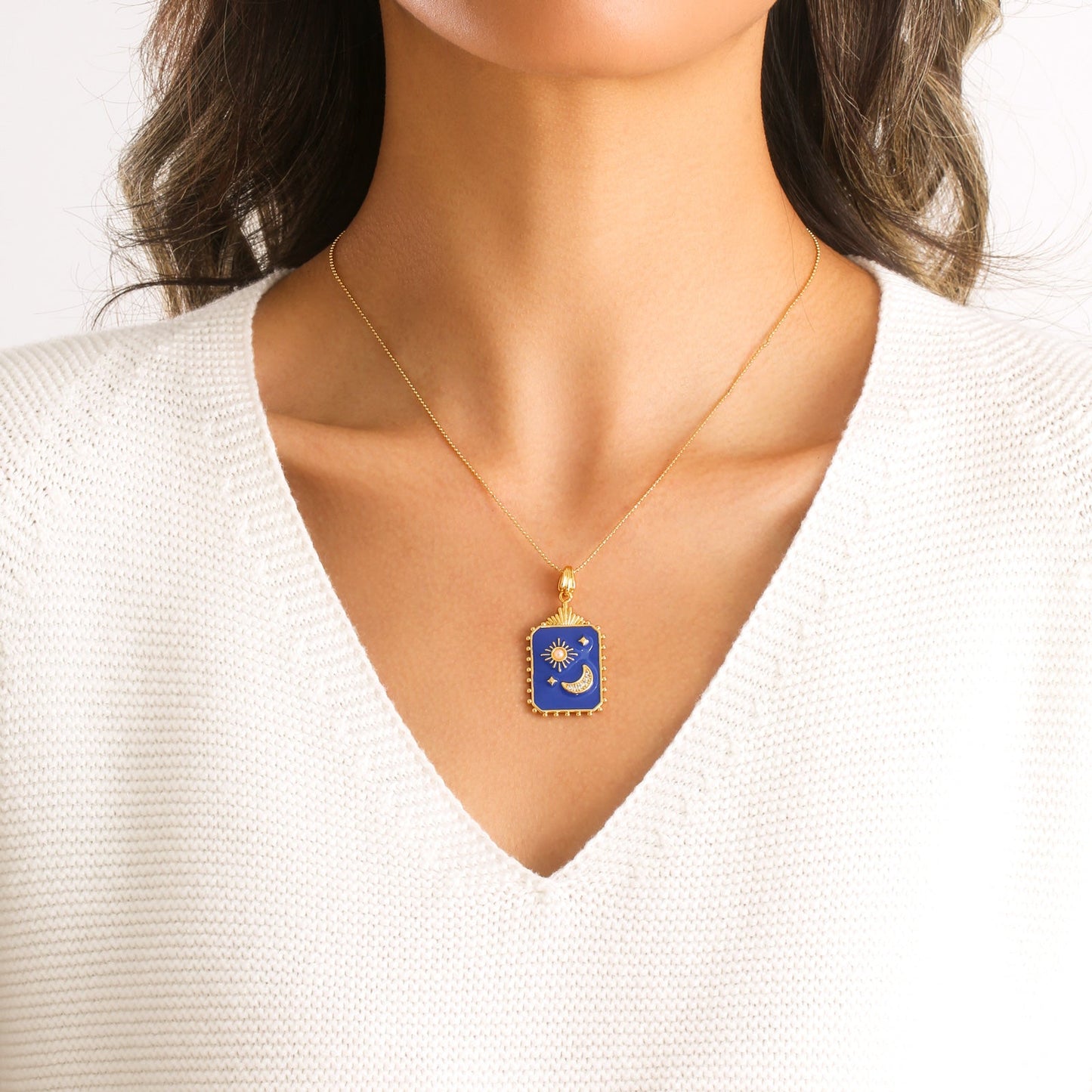 Moon & Star Celestial Necklace