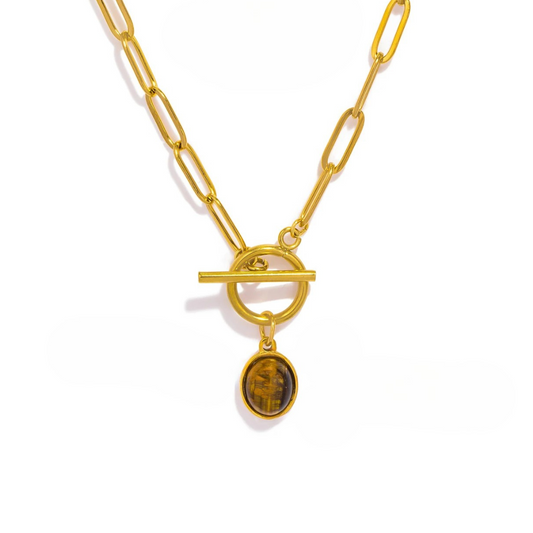 Fearless Spirit – Gold Dainty Tiger’s Eye Necklace