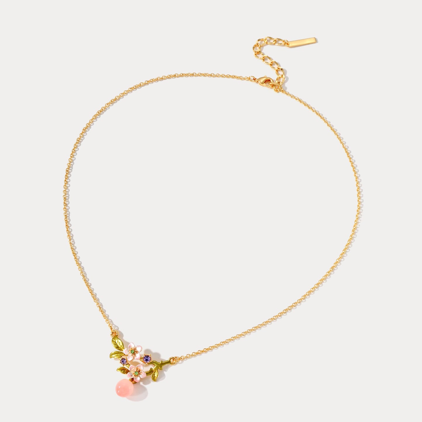 Peach Flower Necklace