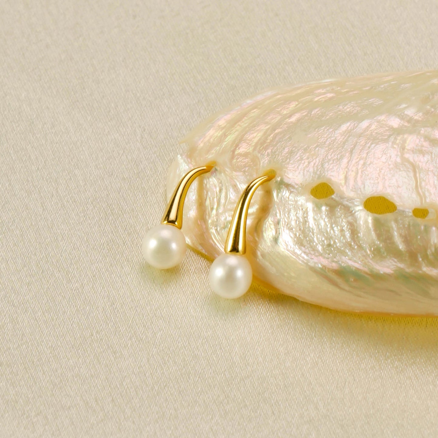 Gold and Pearl Earrings
