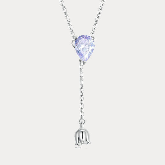 Vertical Lariat Lily Necklace