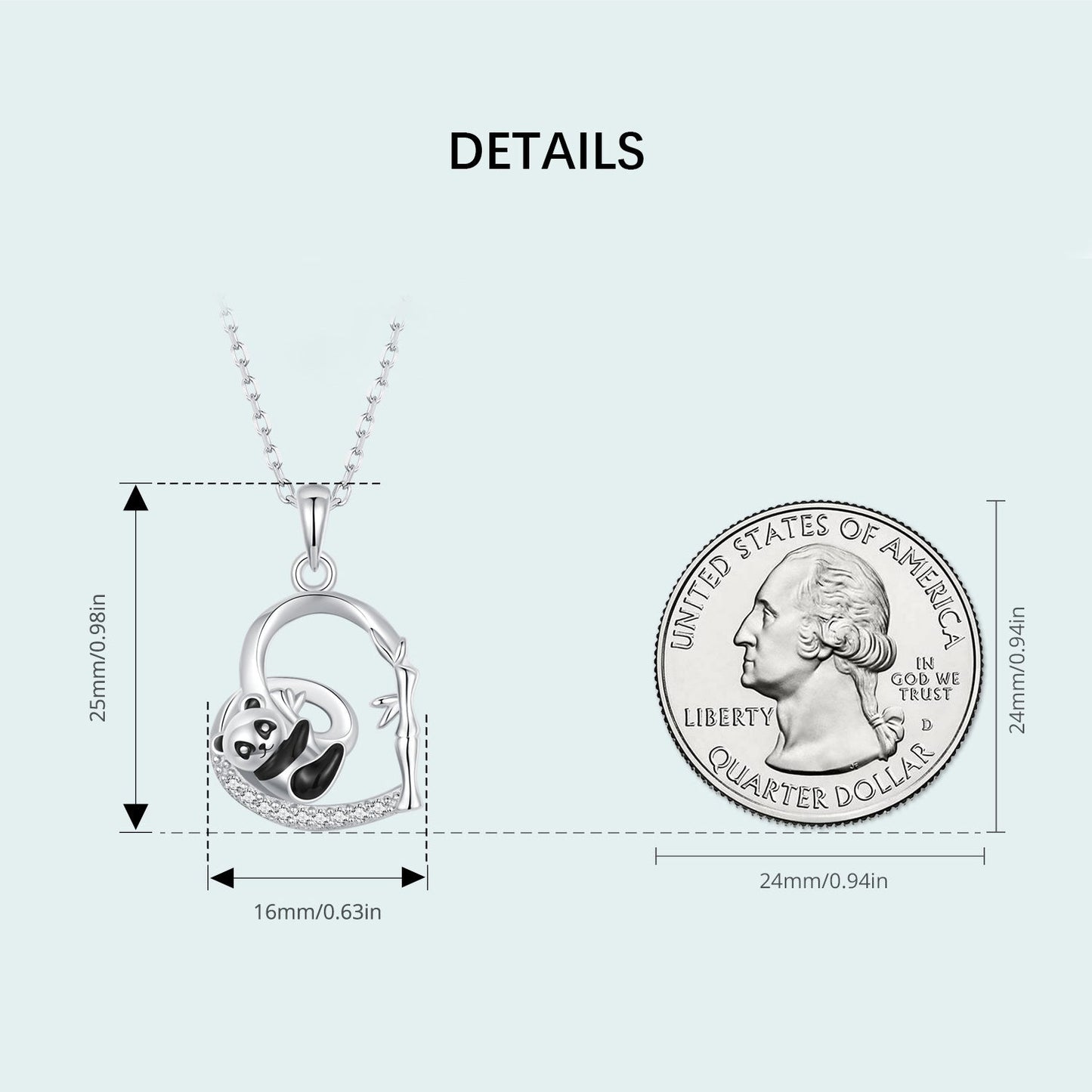 Heart Panda Necklace