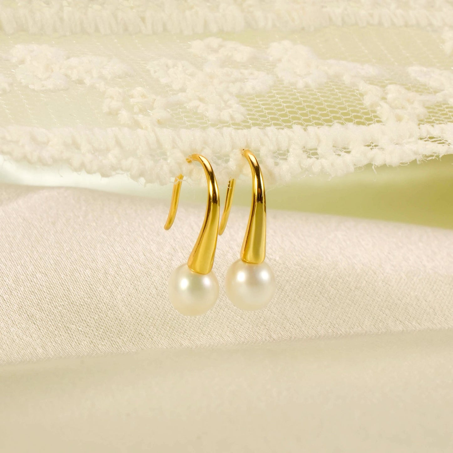 Gold and Pearl Earrings