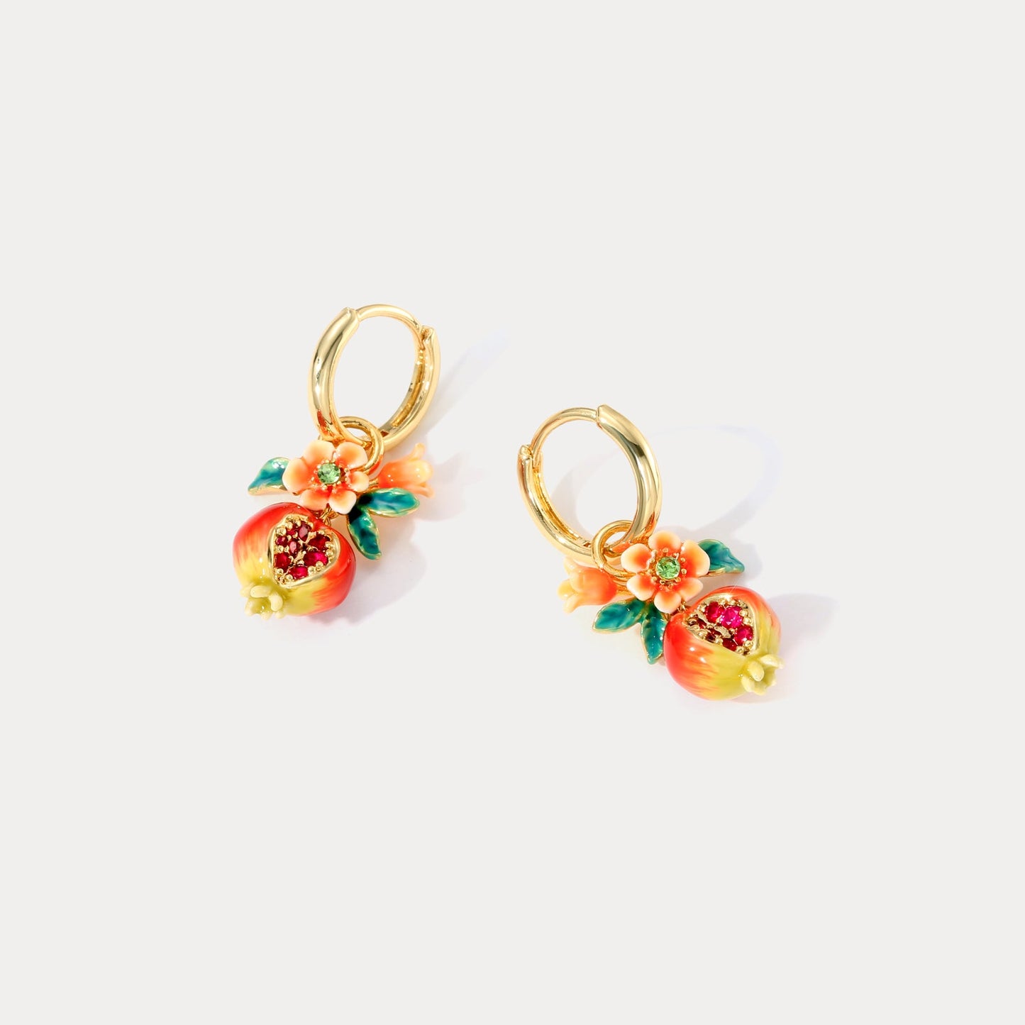 Pomegranate Flower Earrings