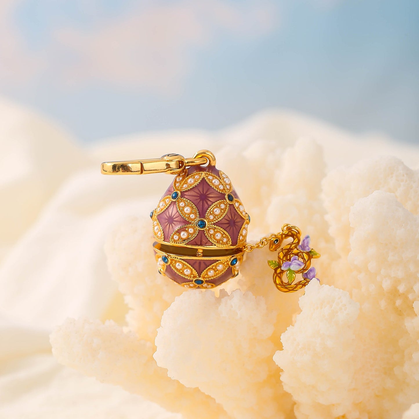 Snake Egg Locket Necklace