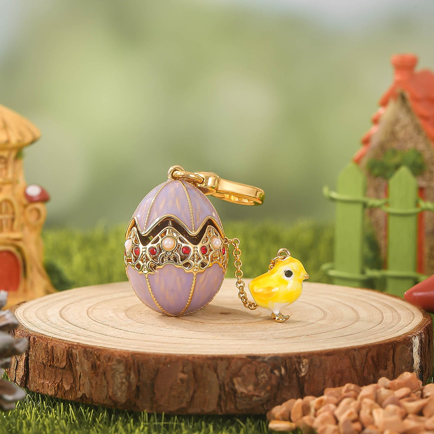 Chicken in Egg Locket Necklace