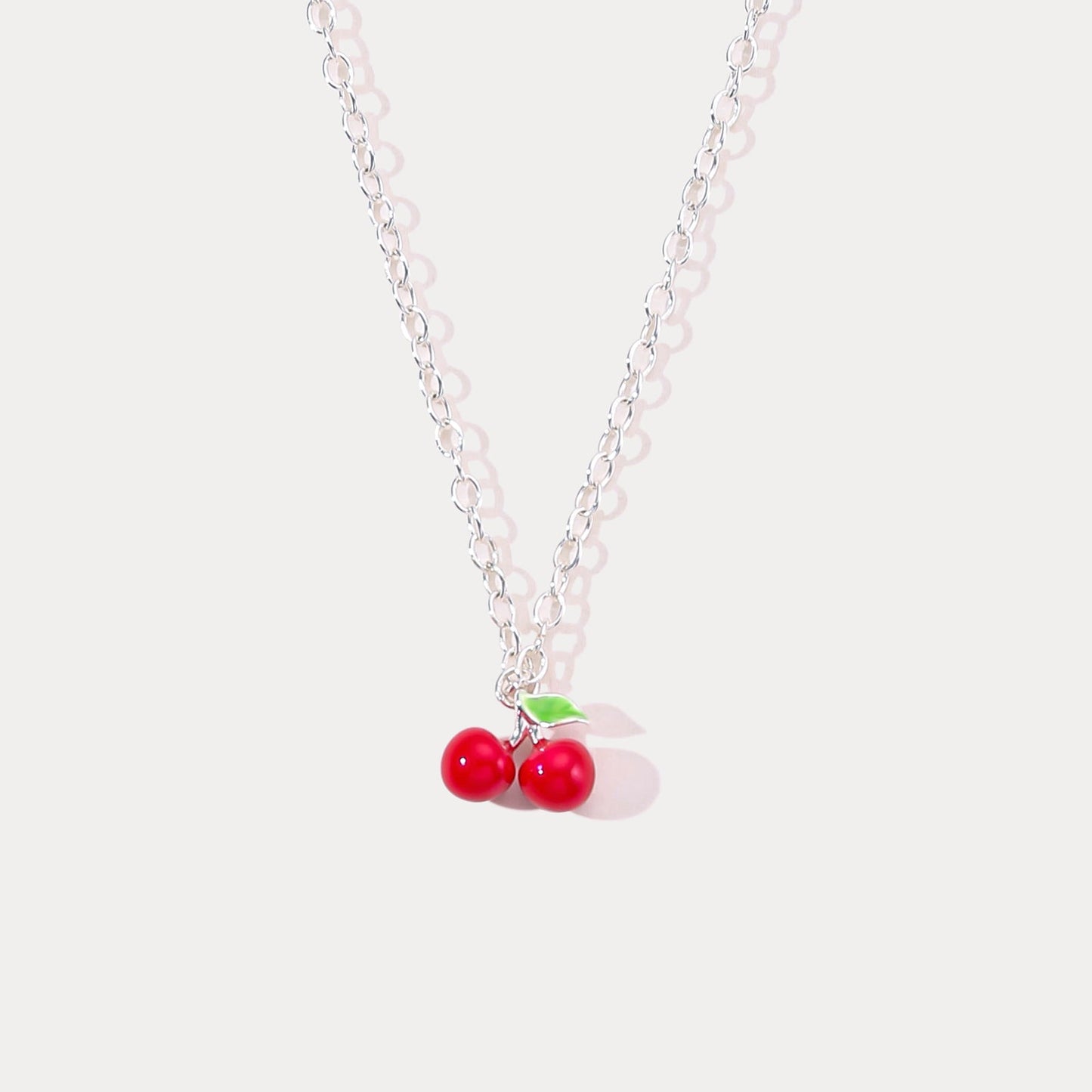 Silver Cherry Necklace