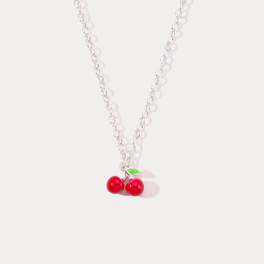 Silver Cherry Necklace