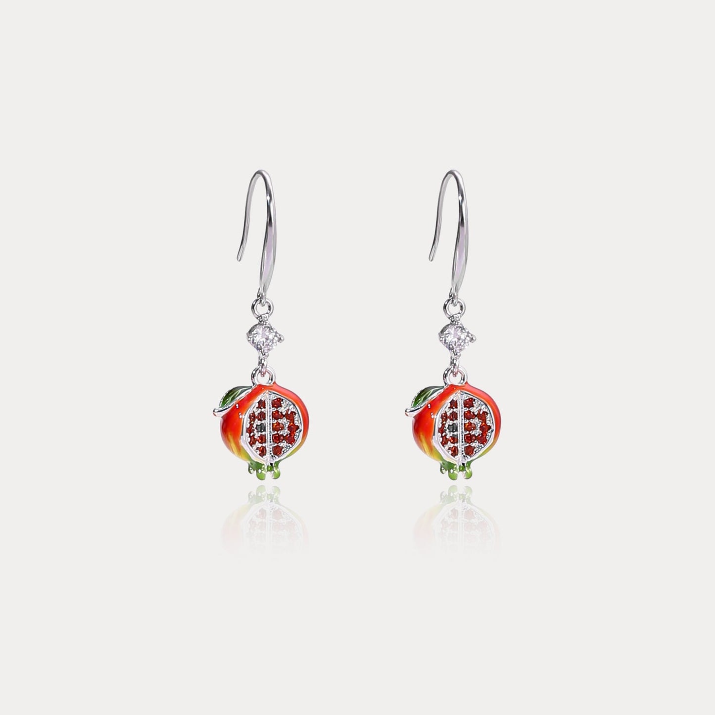 Silver Pomegranate Earrings