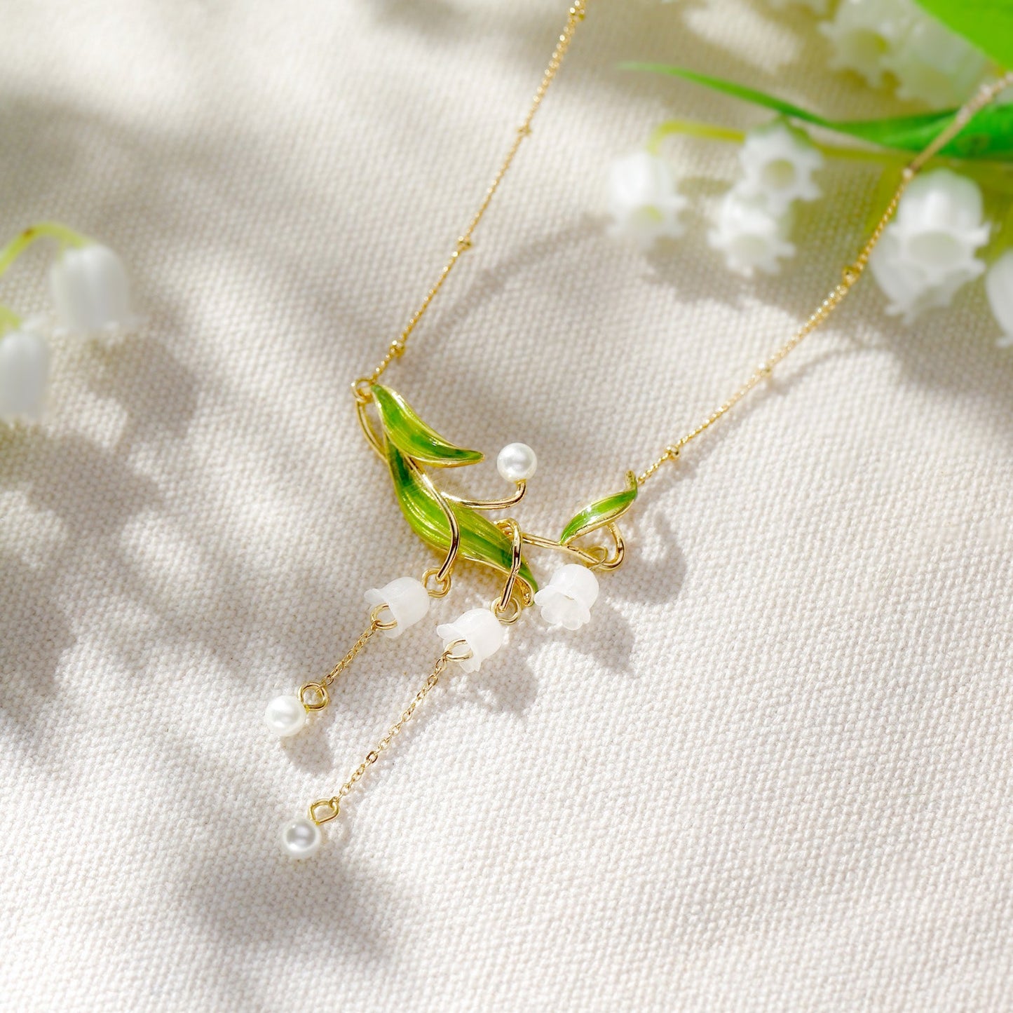 Lily of the Valley Drop Necklace