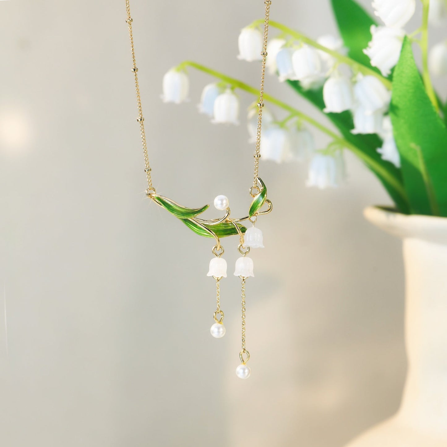 Lily of the Valley Drop Necklace