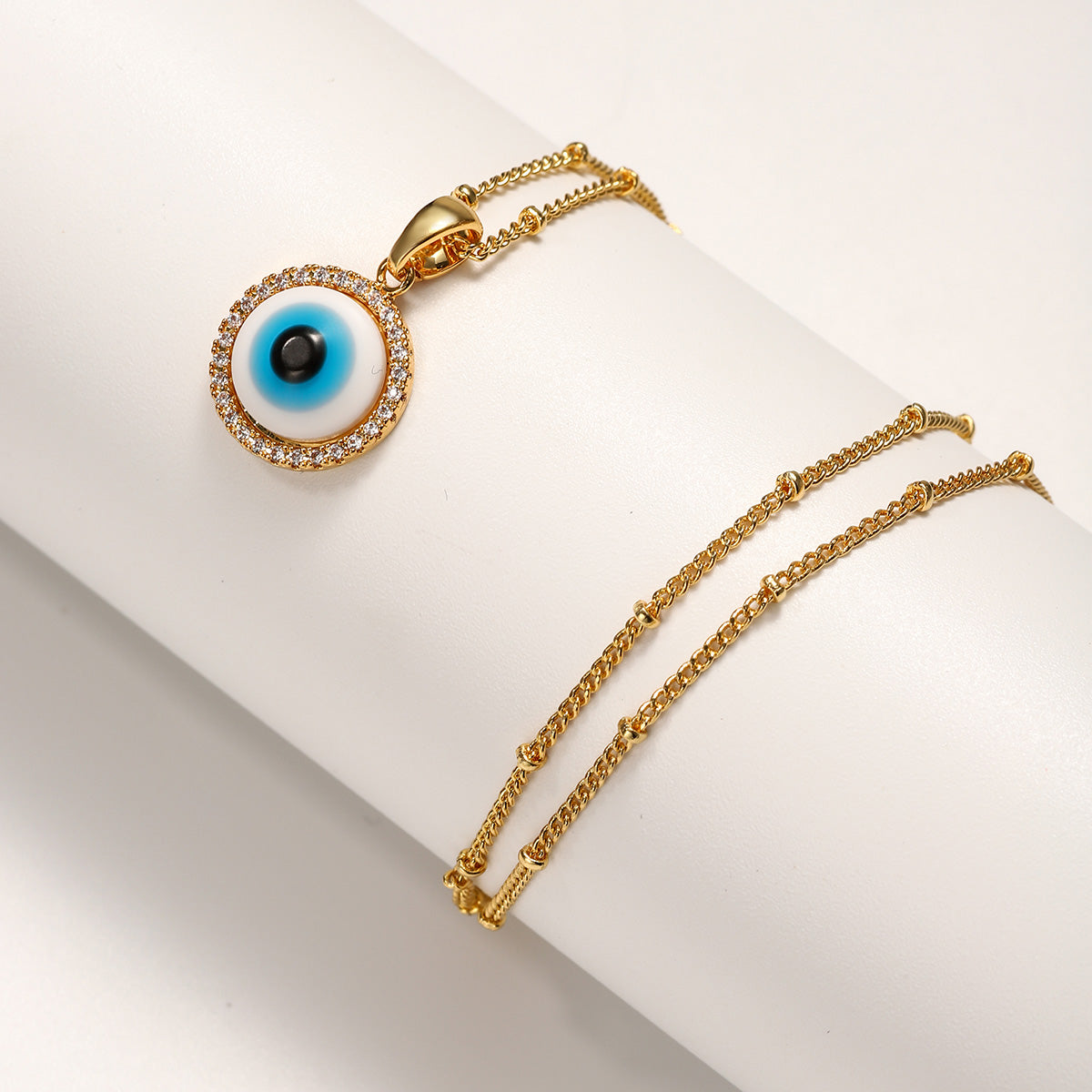 Blue Evil Eye Chain Necklace