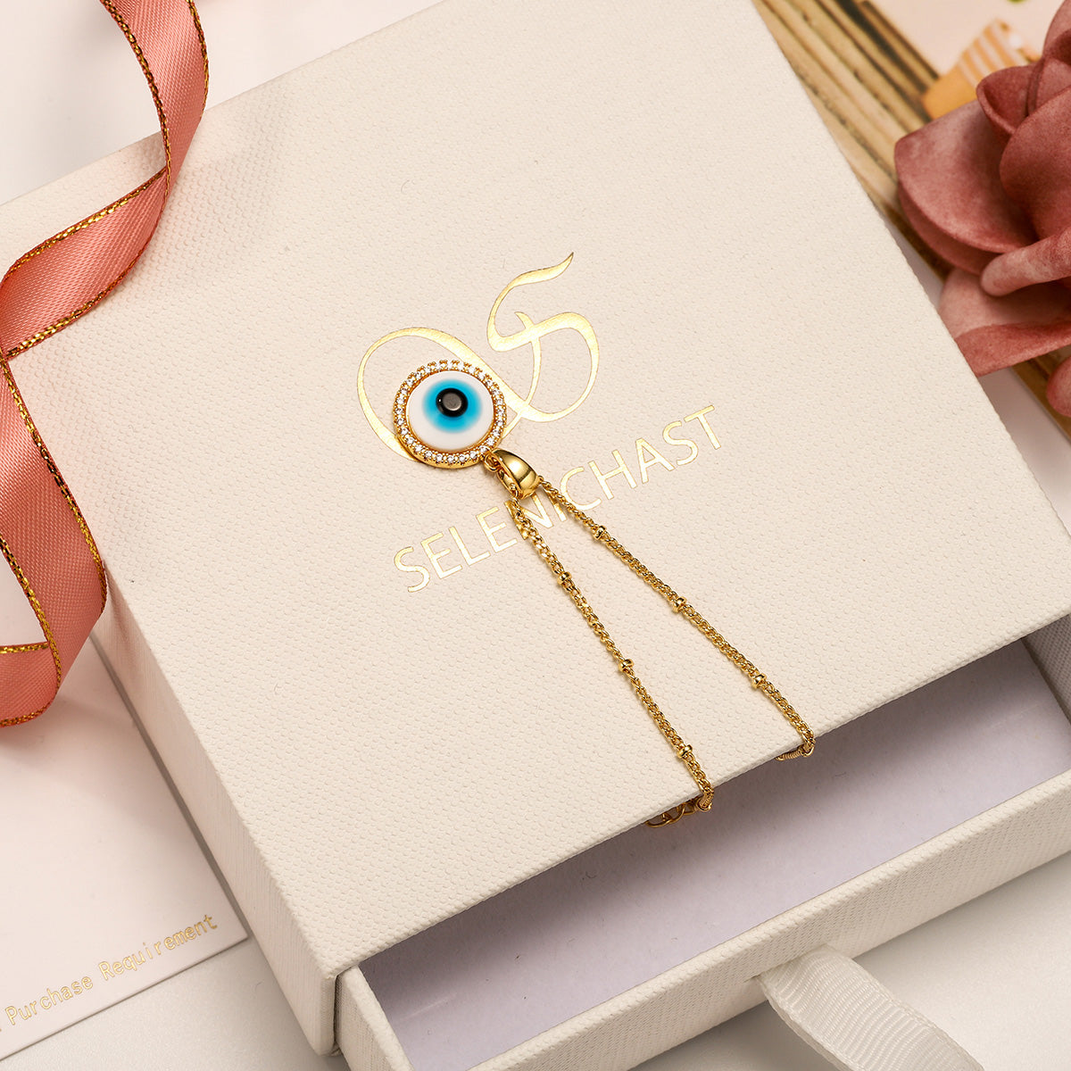 Blue Evil Eye Chain Necklace