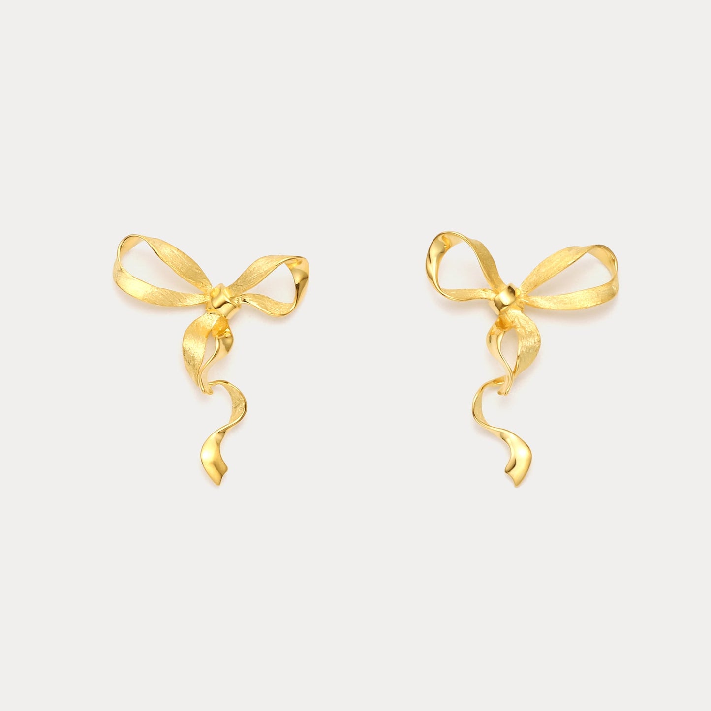 Gold Bow Earrings