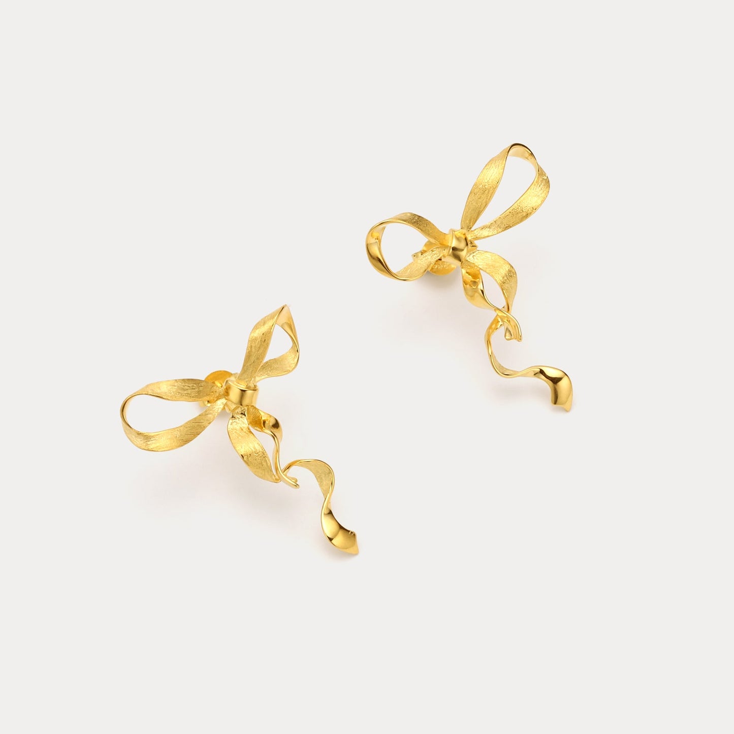 Gold Bow Earrings