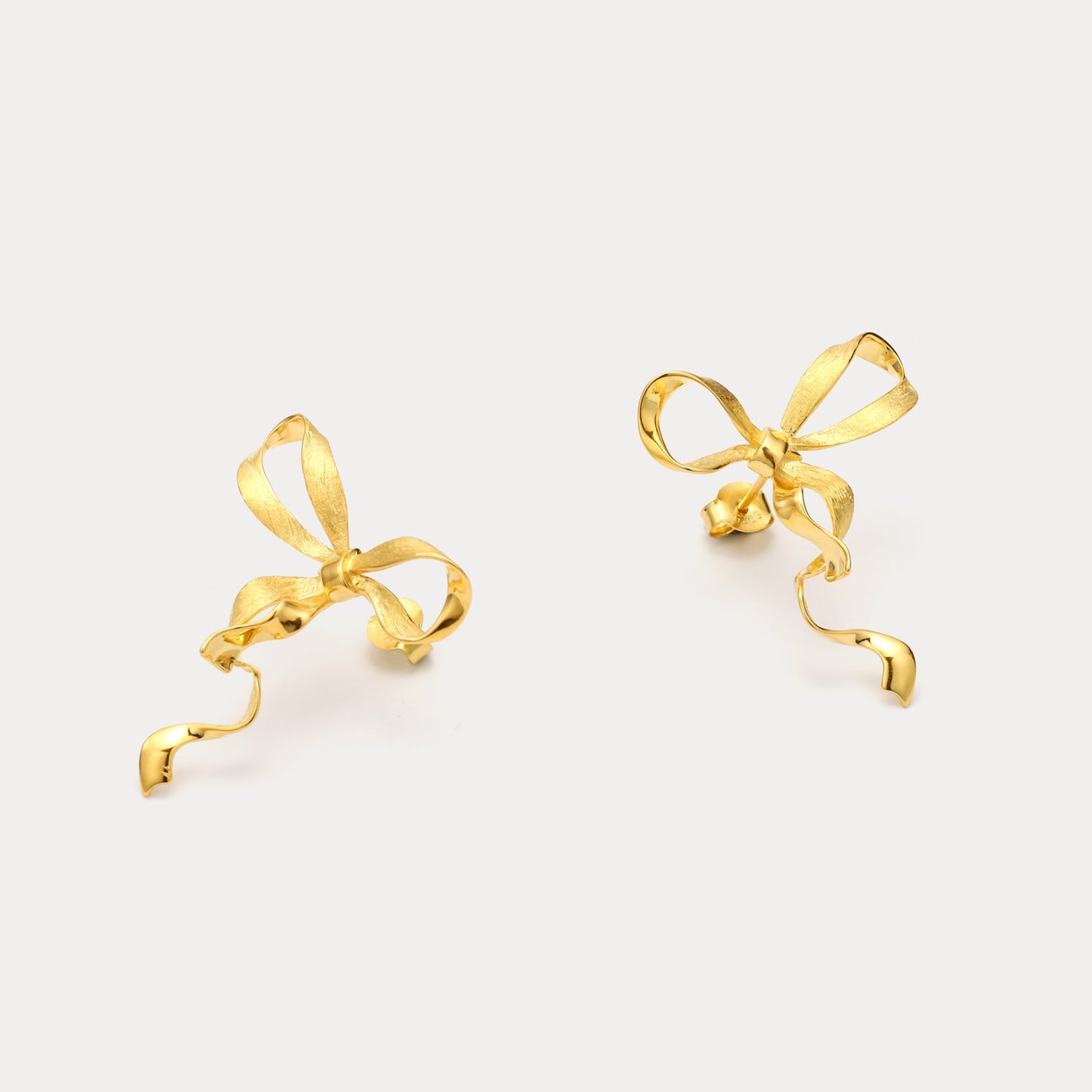 Gold Bow Earrings