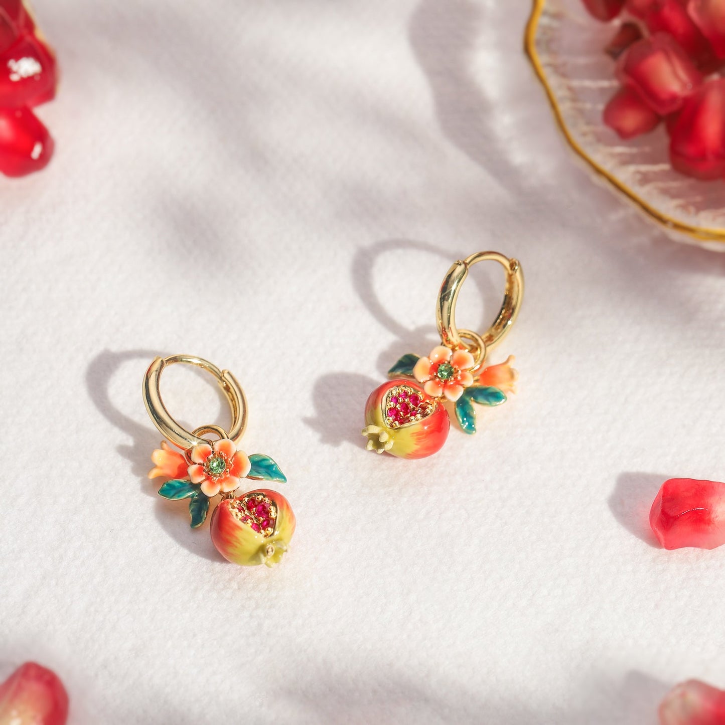 Pomegranate Flower Earrings
