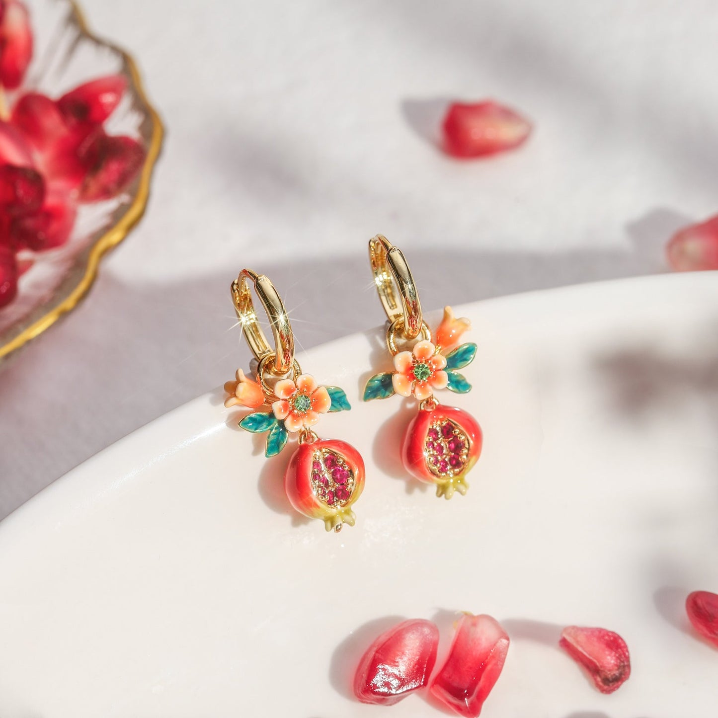 Pomegranate Flower Earrings