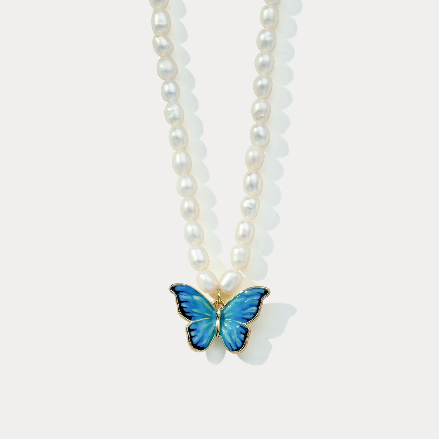 Butterfly Pearl Necklace