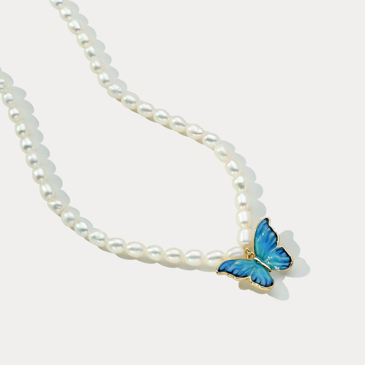 Butterfly Pearl Necklace