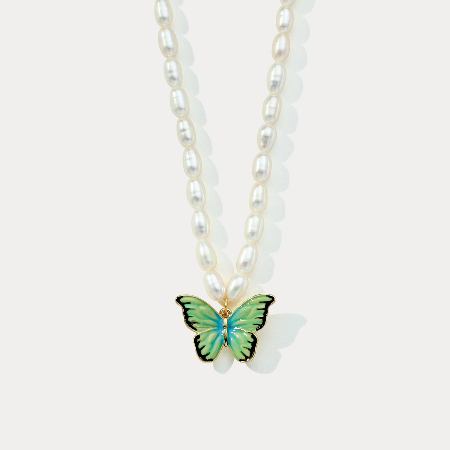 Butterfly Pearl Necklace