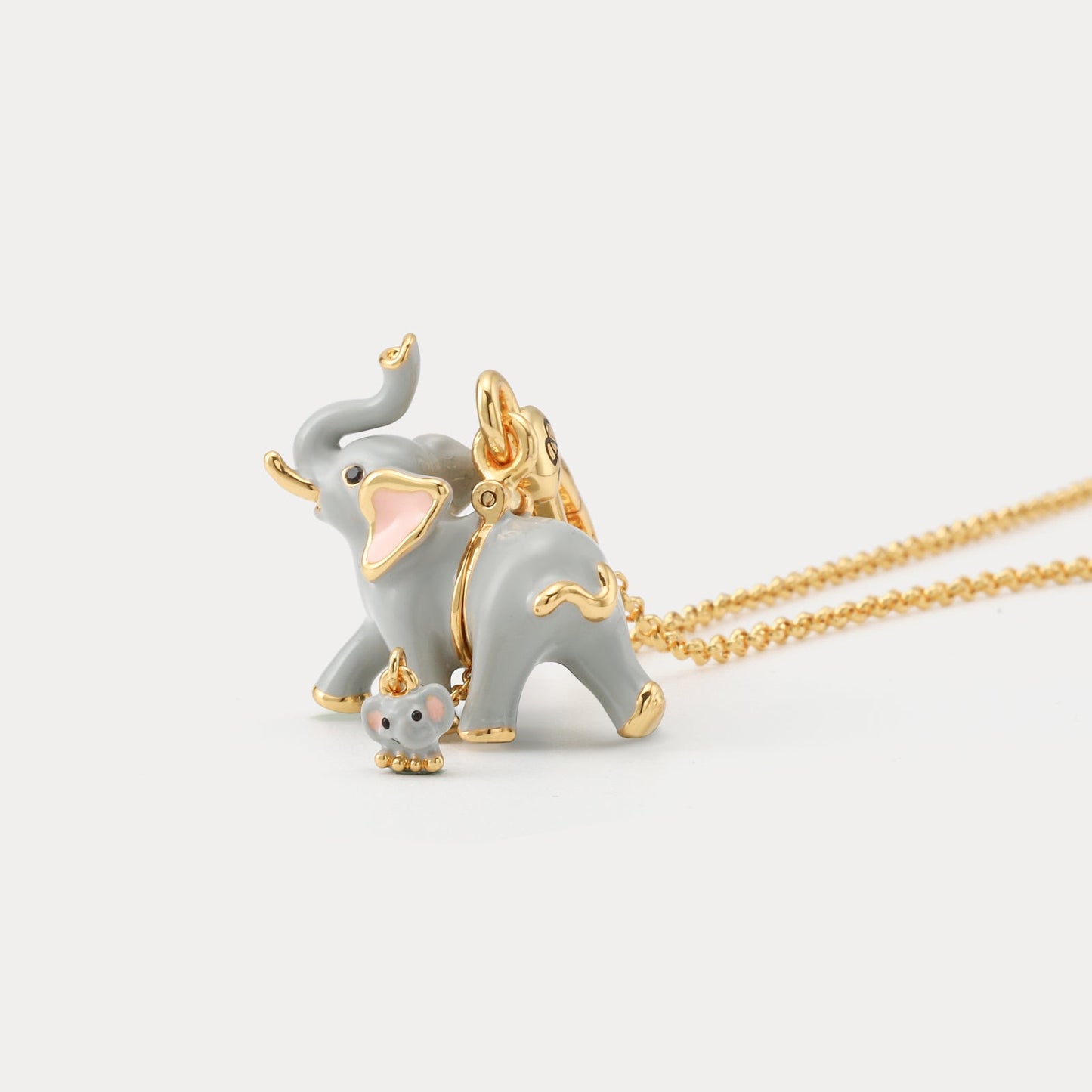 Elephant Locket Necklace