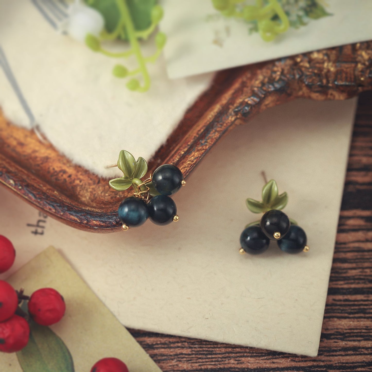 Black Currant Earrings