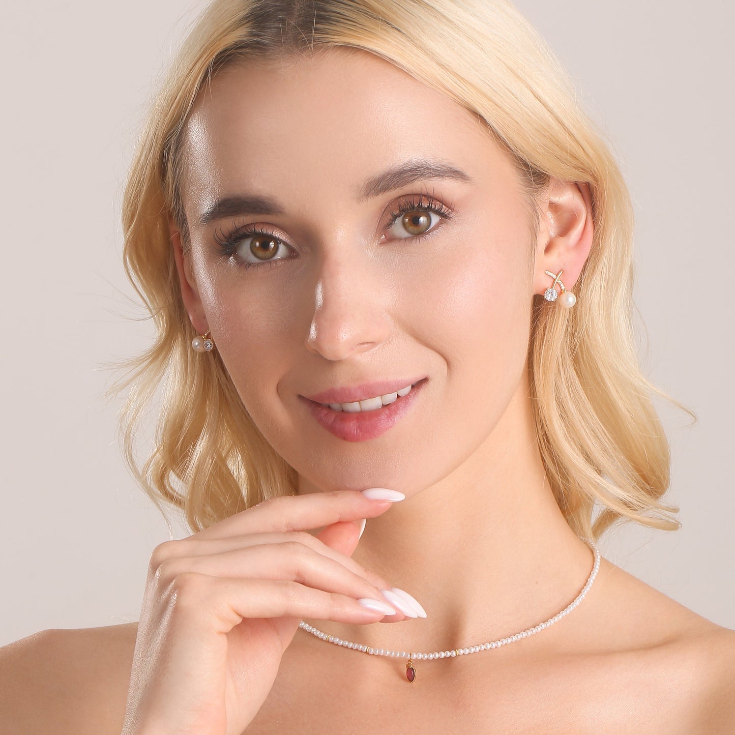 Gold Cherry Pearl Earrings