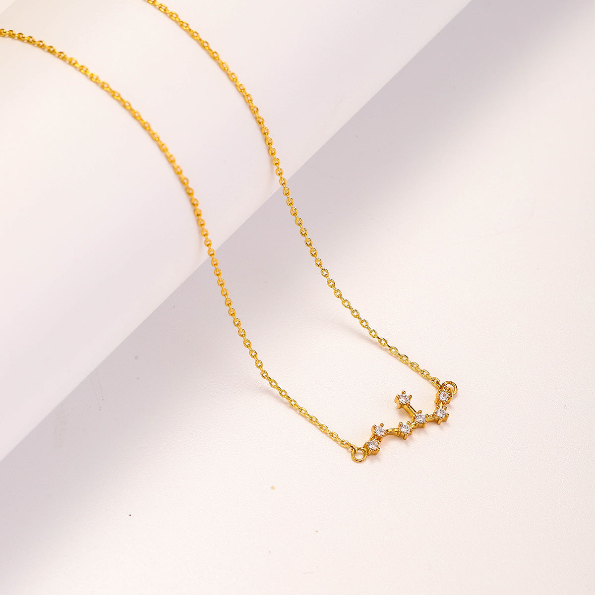 Virgo Constellation Diamond Pendant Necklace