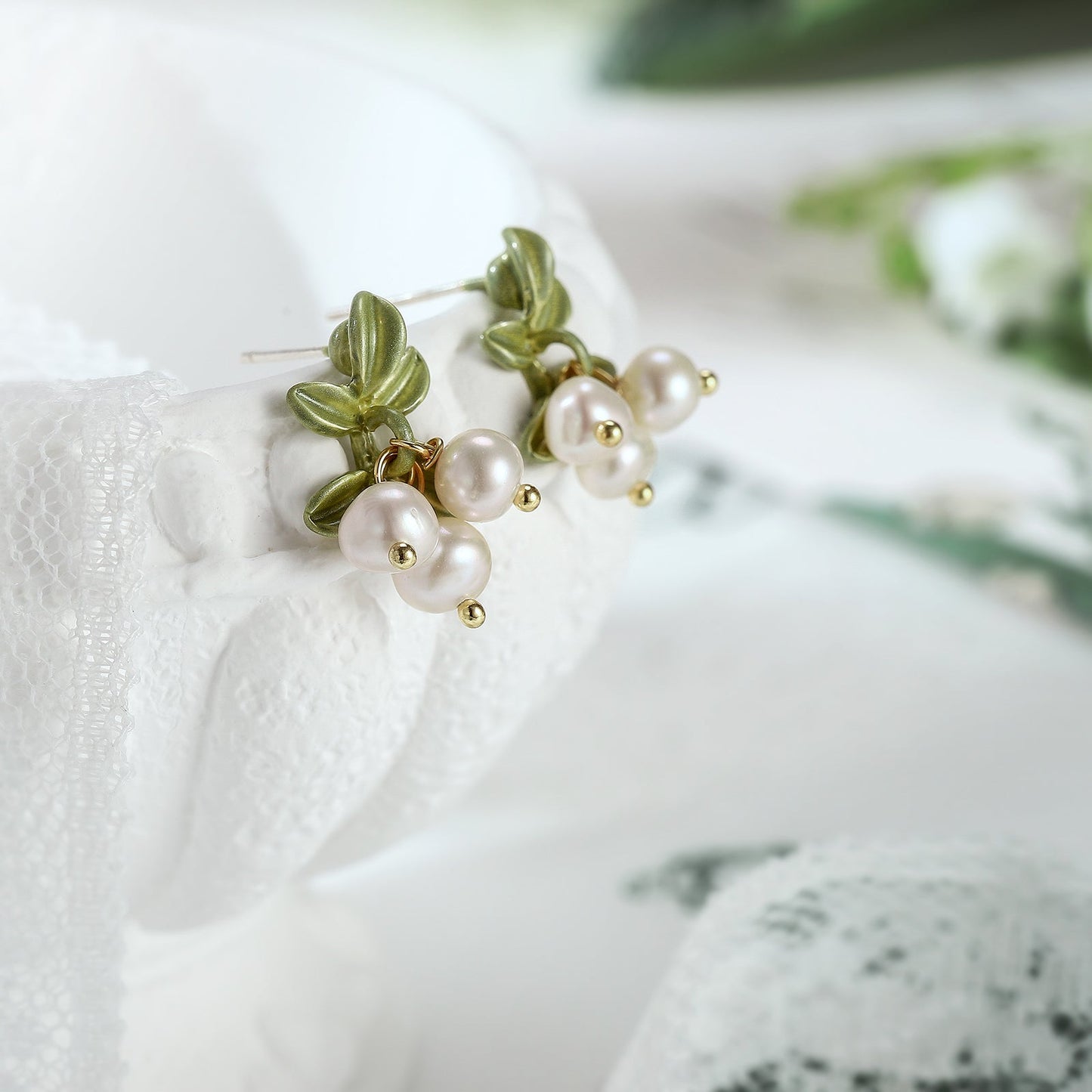 Lily of the Valley Stud Earrings
