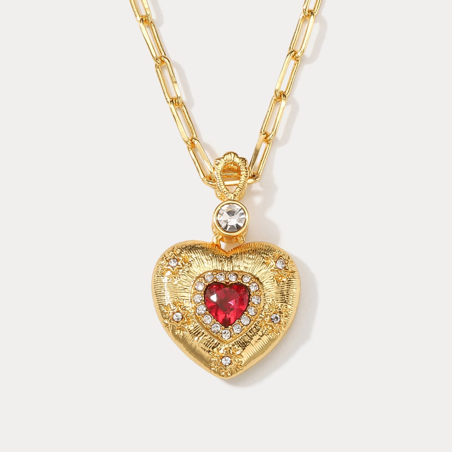 Ruby Mini Heart Necklace