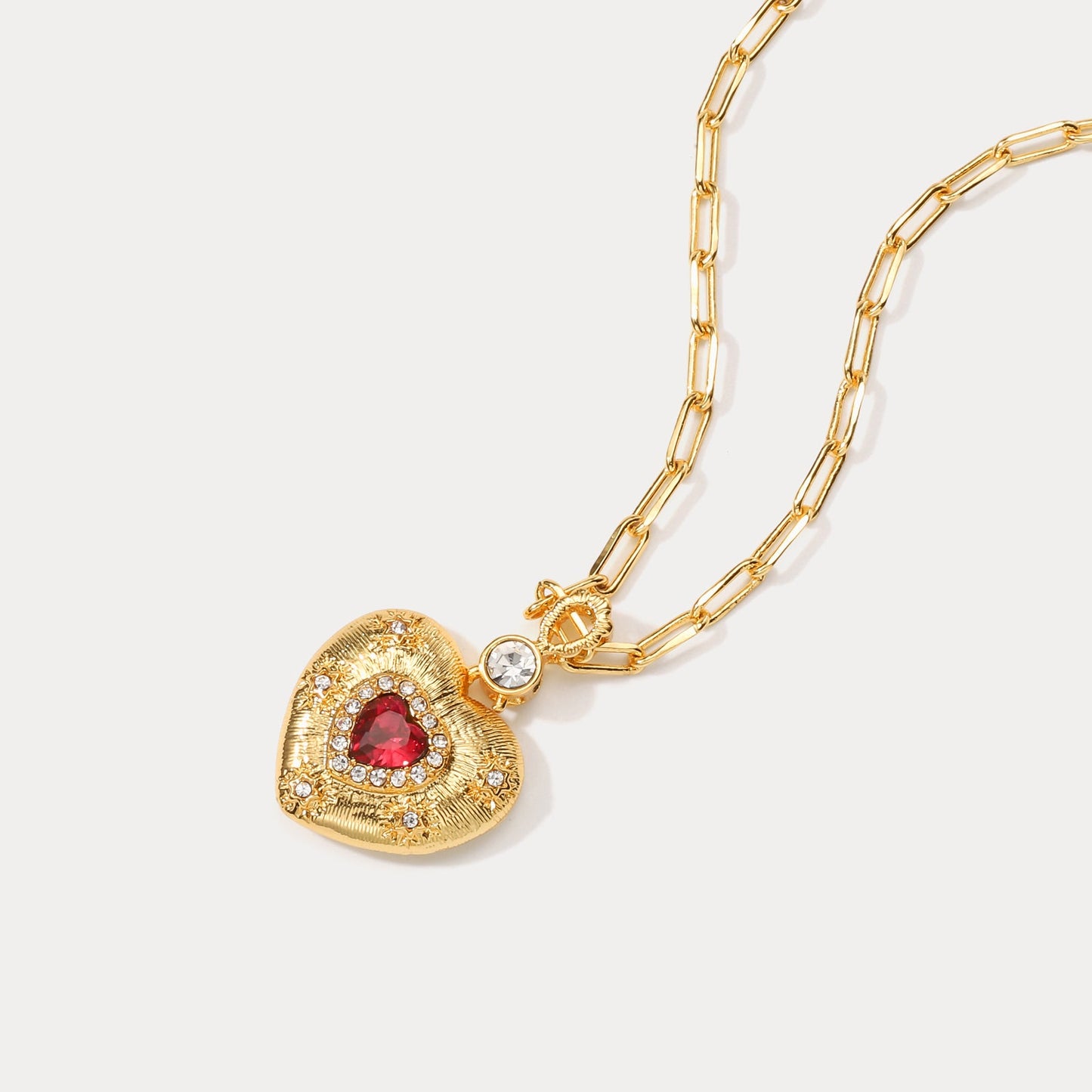 Ruby Mini Heart Necklace