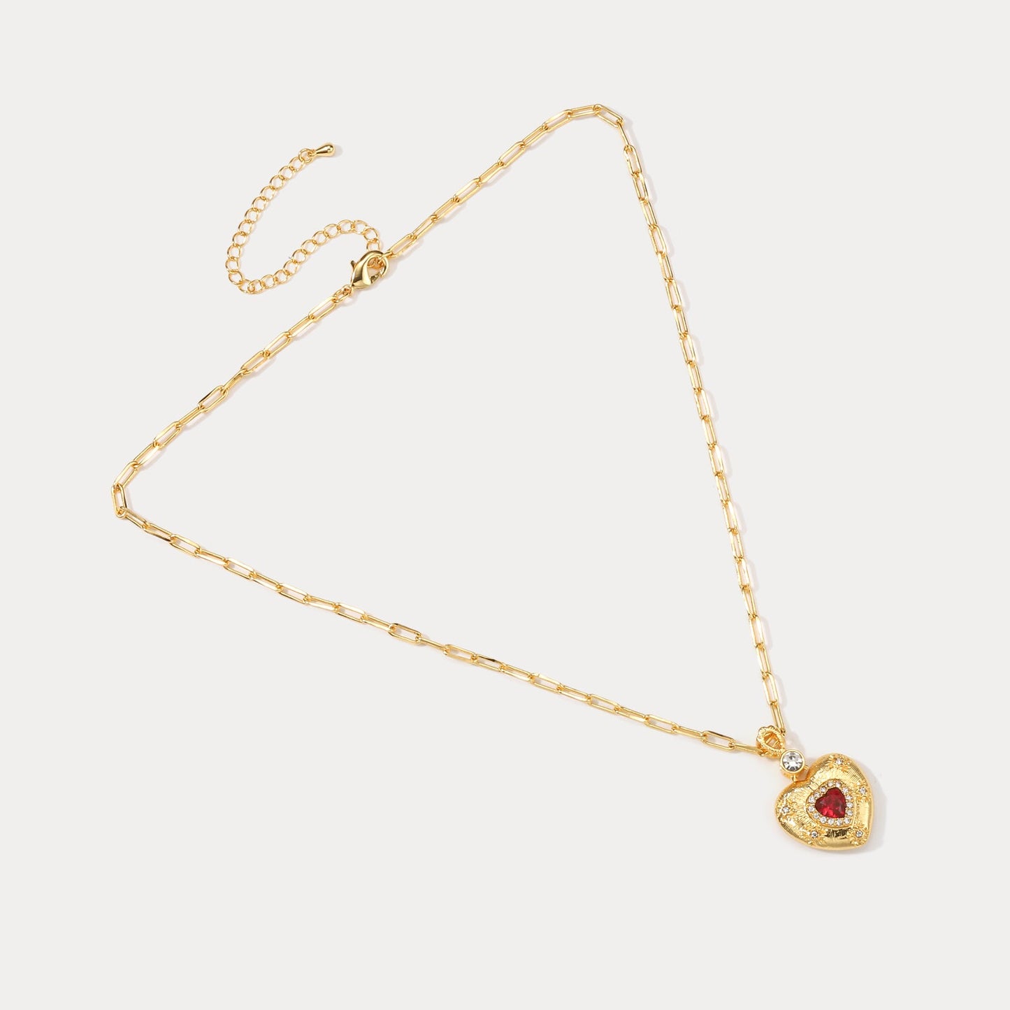 Ruby Mini Heart Necklace