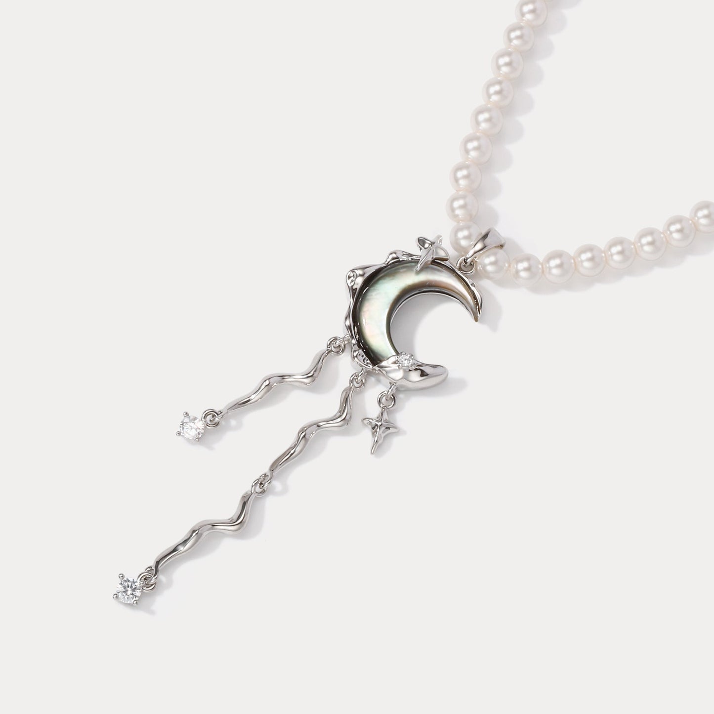 Lunar Tide Pearl Necklace
