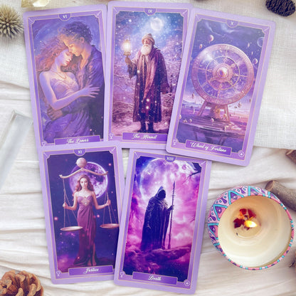 💜🔮Sueña en Morado con Tarot Fantasía 🌌🃏✨